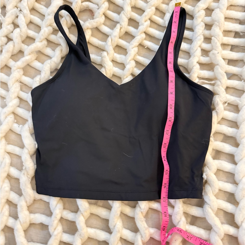 Black longline sports bra tank top